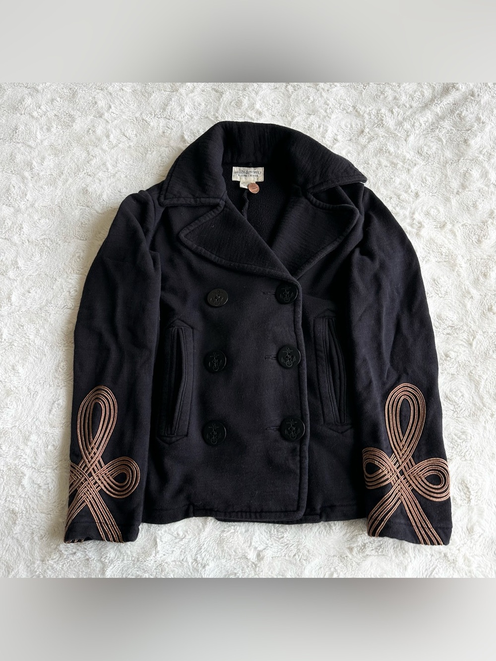 Ralph Lauren Denim Supply Jacket Womens Small Black Military Officer RRL Army
